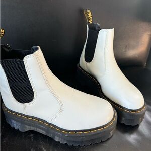 Platform white doc martens, size women’s 7 (MENS 5)